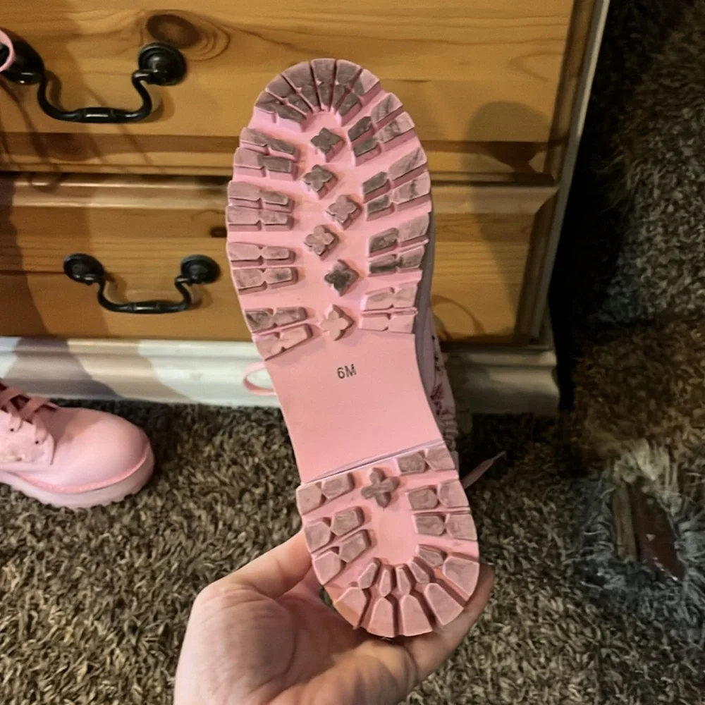 Sugar Thrillz Dolls Kill ON THE VINE FLORAL LACE KNEE HIGH COMBAT BOOTS - Picture 12 of 12